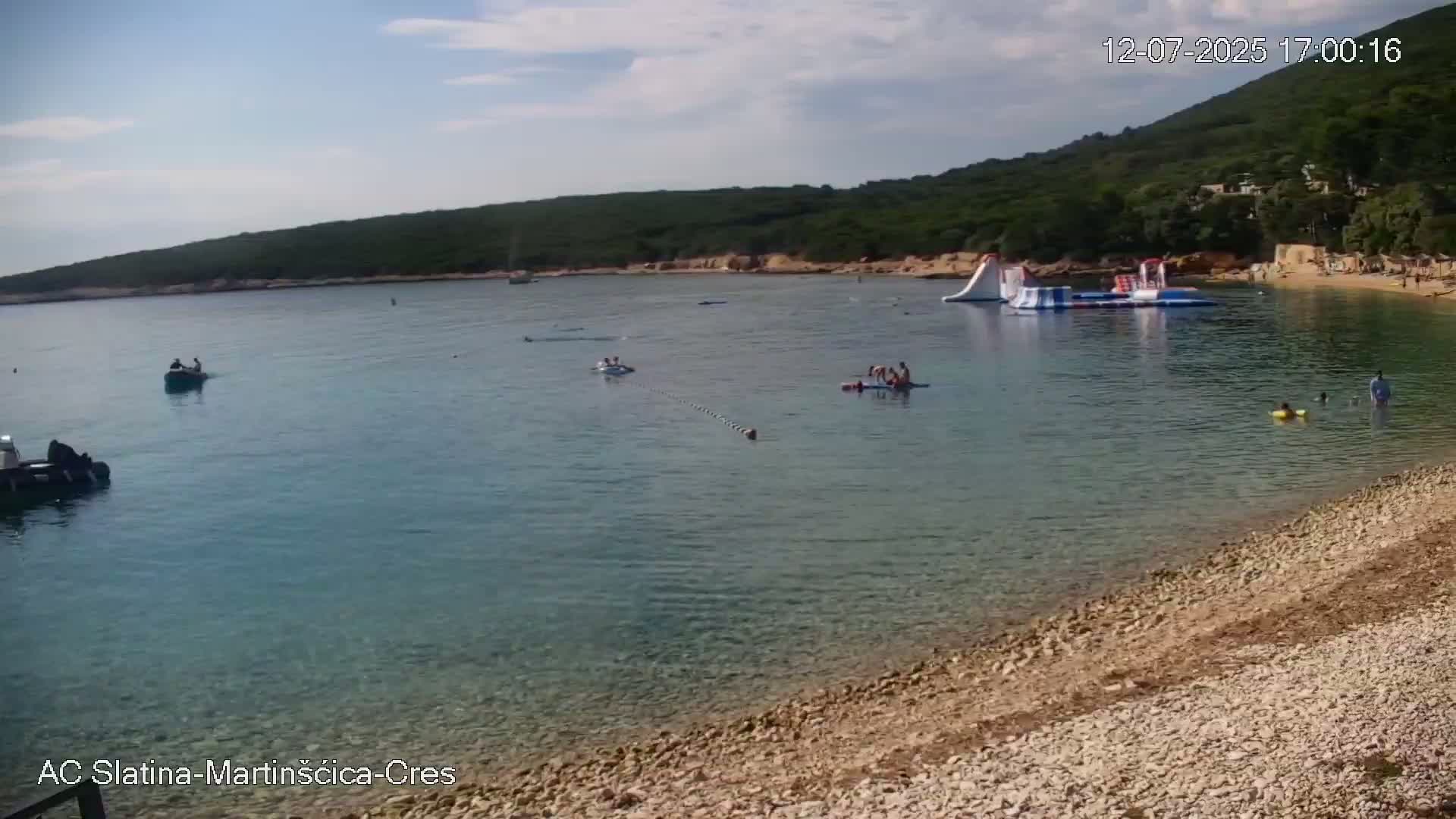 Otok Cres Island, Camp Plaza Slatina Beach Live Cam - Martinšćica, Cres, Primorje-Gorski Kotar, Croatia