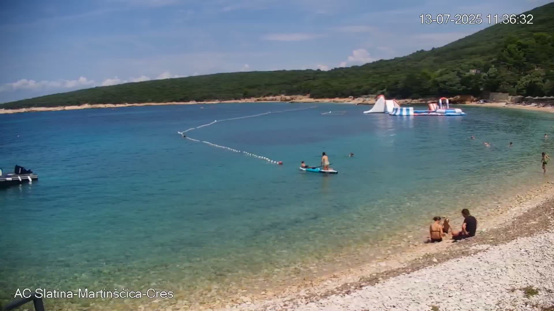 Otok Cres Island, Camp Plaza Slatina Beach Live Cam - Martinšćica, Cres, Primorje-Gorski Kotar, Croatia