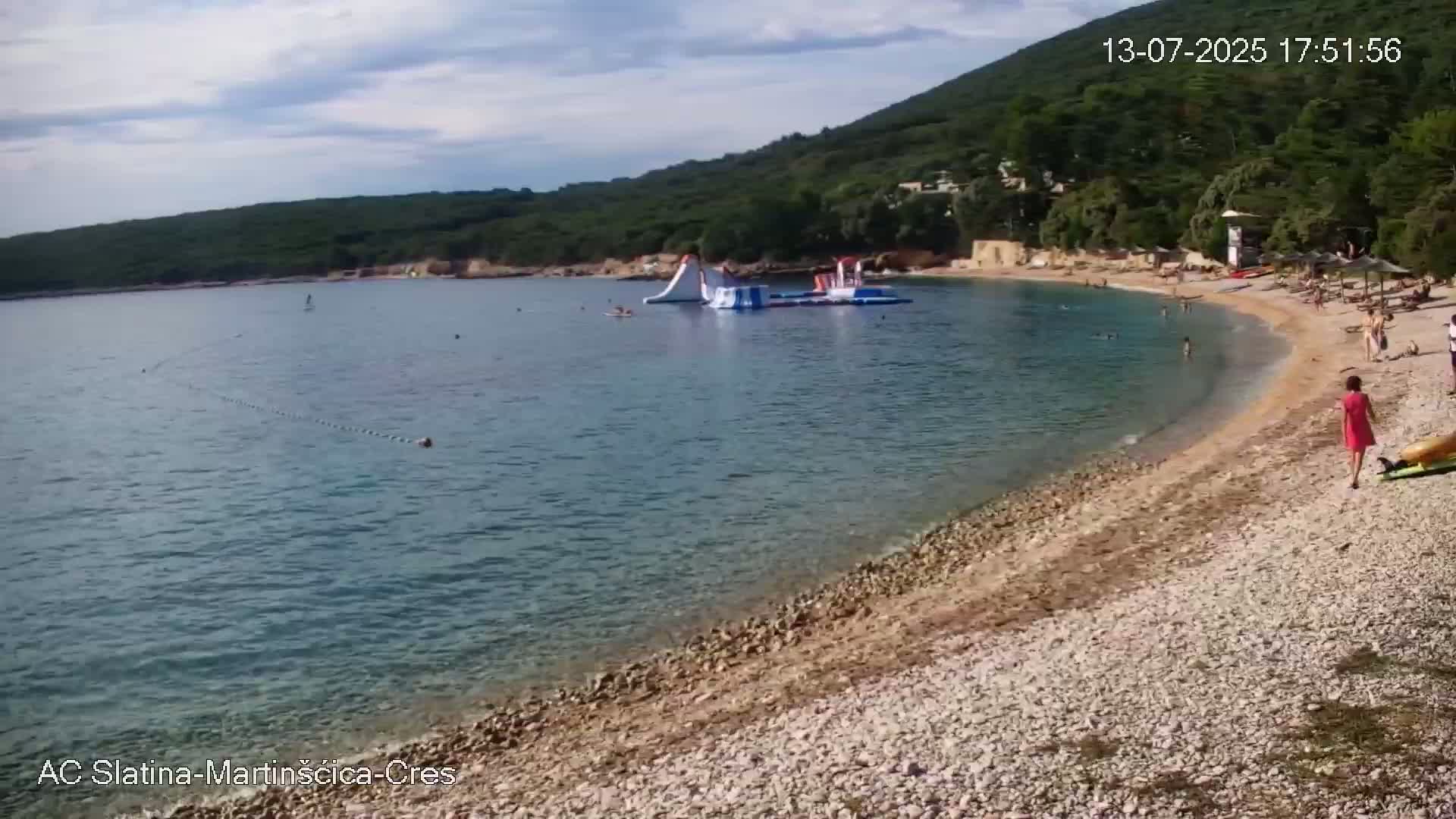 Otok Cres Island, Camp Plaza Slatina Beach Live Cam - Martinšćica, Cres, Primorje-Gorski Kotar, Croatia