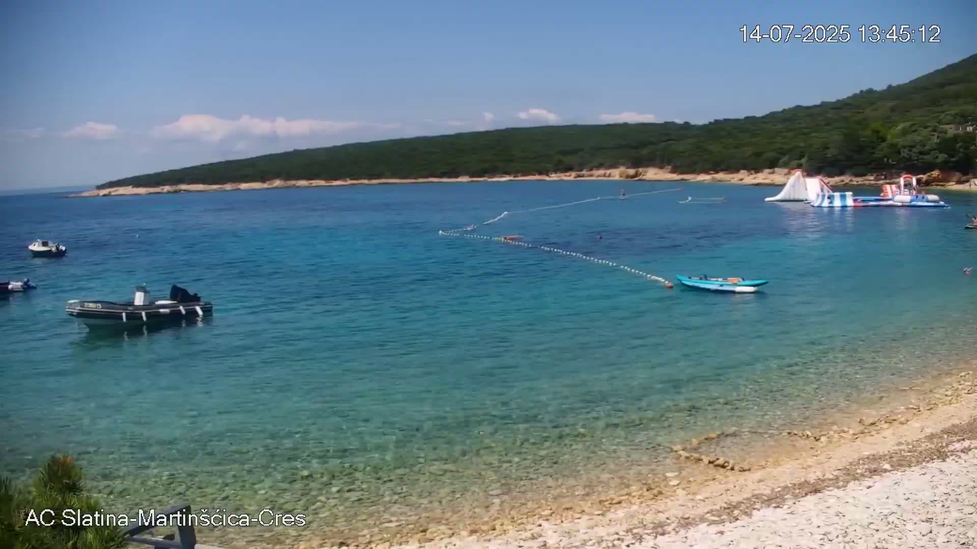 Otok Cres Island, Camp Plaza Slatina Beach Live Cam - Martinšćica, Cres, Primorje-Gorski Kotar, Croatia