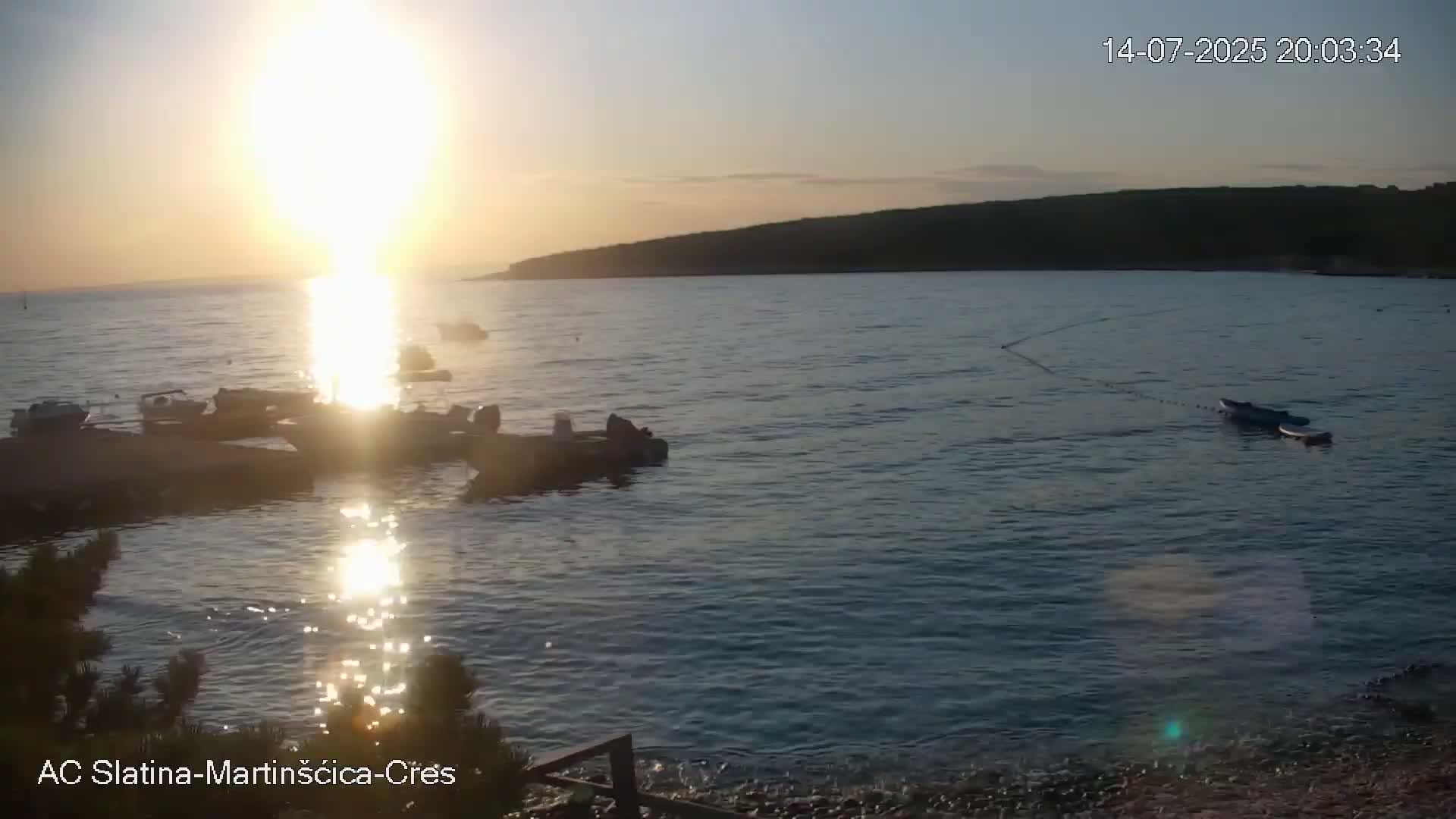 Otok Cres Island, Camp Plaza Slatina Beach Live Cam - Martinšćica, Cres, Primorje-Gorski Kotar, Croatia