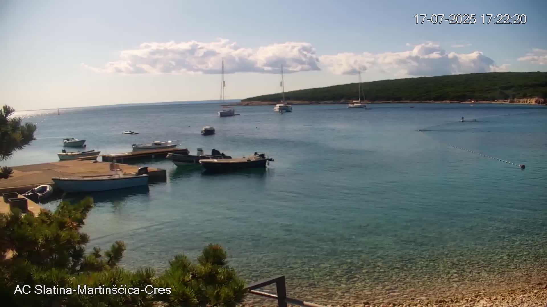 Otok Cres Island, Camp Plaza Slatina Beach Live Cam - Martinšćica, Cres, Primorje-Gorski Kotar, Croatia
