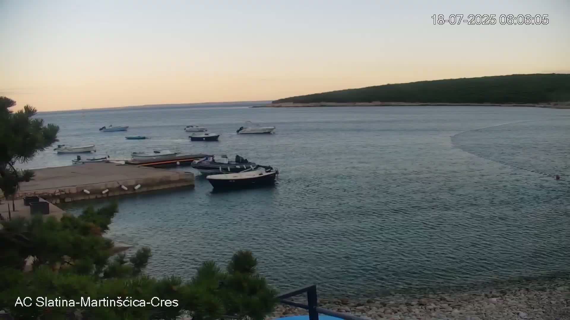 Otok Cres Island, Camp Plaza Slatina Beach Live Cam - Martinšćica, Cres, Primorje-Gorski Kotar, Croatia