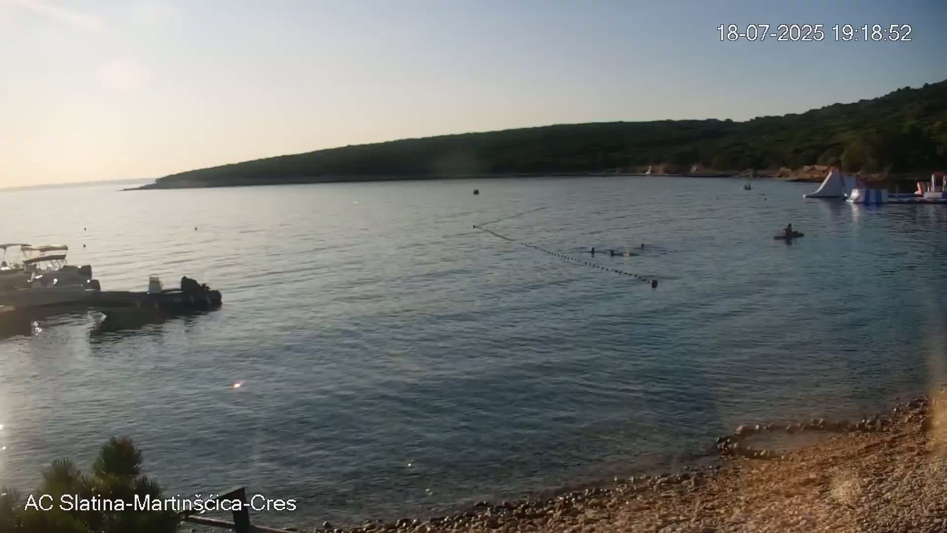 Otok Cres Island, Camp Plaza Slatina Beach Live Cam - Martinšćica, Cres, Primorje-Gorski Kotar, Croatia