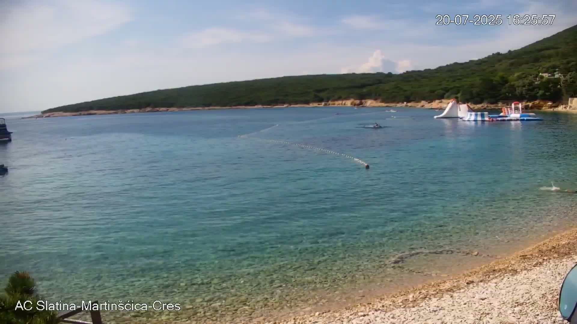 Otok Cres Island, Camp Plaza Slatina Beach Live Cam - Martinšćica, Cres, Primorje-Gorski Kotar, Croatia