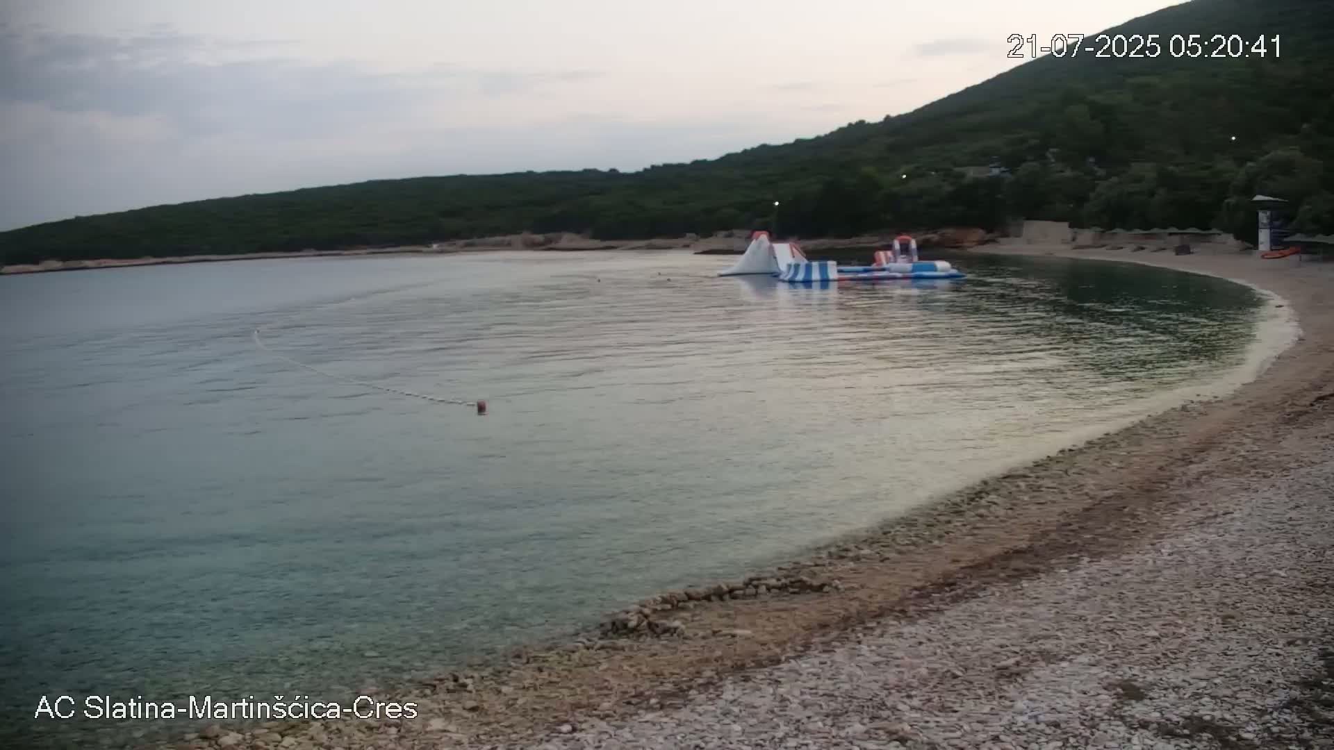 Otok Cres Island, Camp Plaza Slatina Beach Live Cam - Martinšćica, Cres, Primorje-Gorski Kotar, Croatia