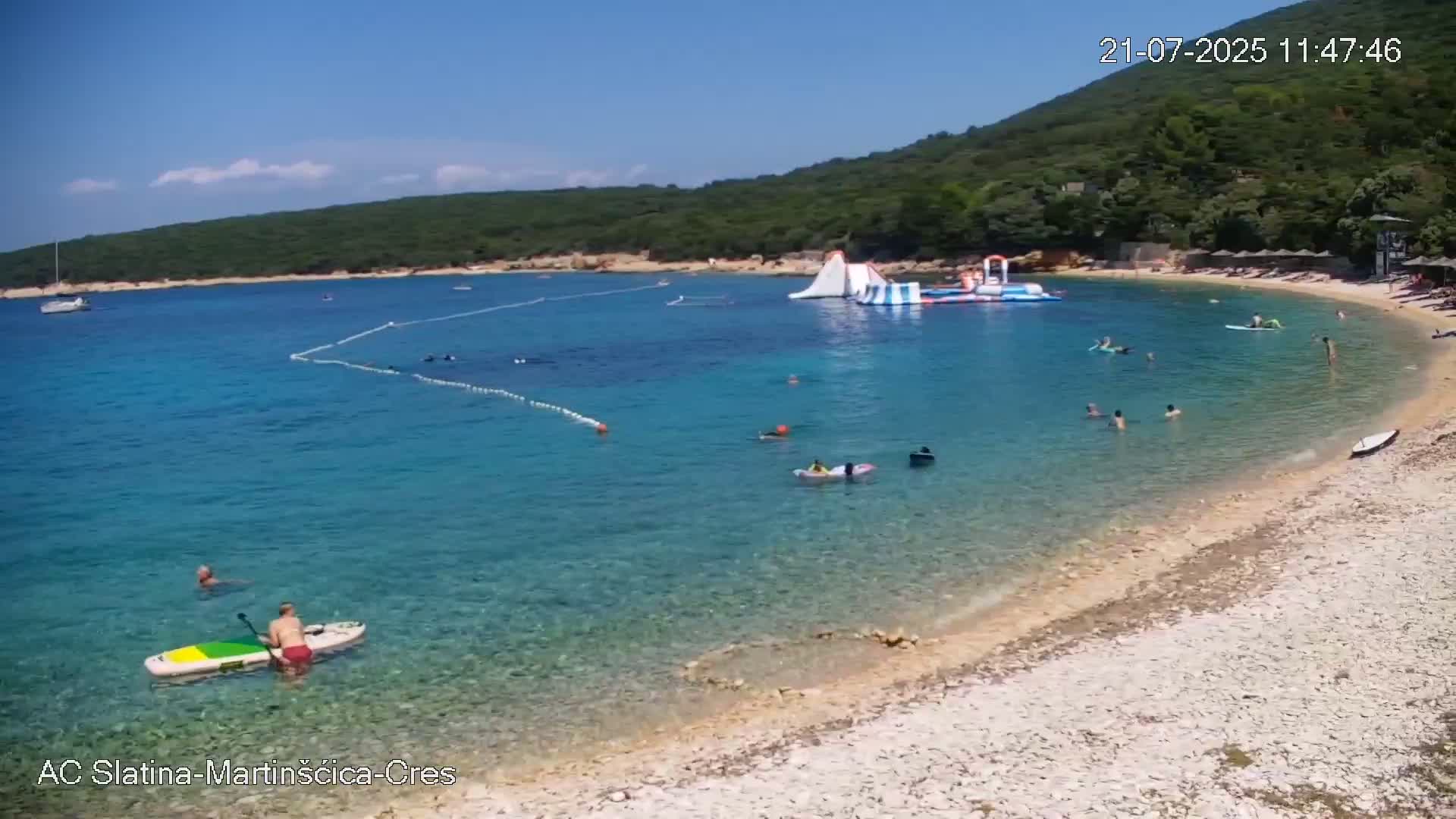 Otok Cres Island, Camp Plaza Slatina Beach Live Cam - Martinšćica, Cres, Primorje-Gorski Kotar, Croatia