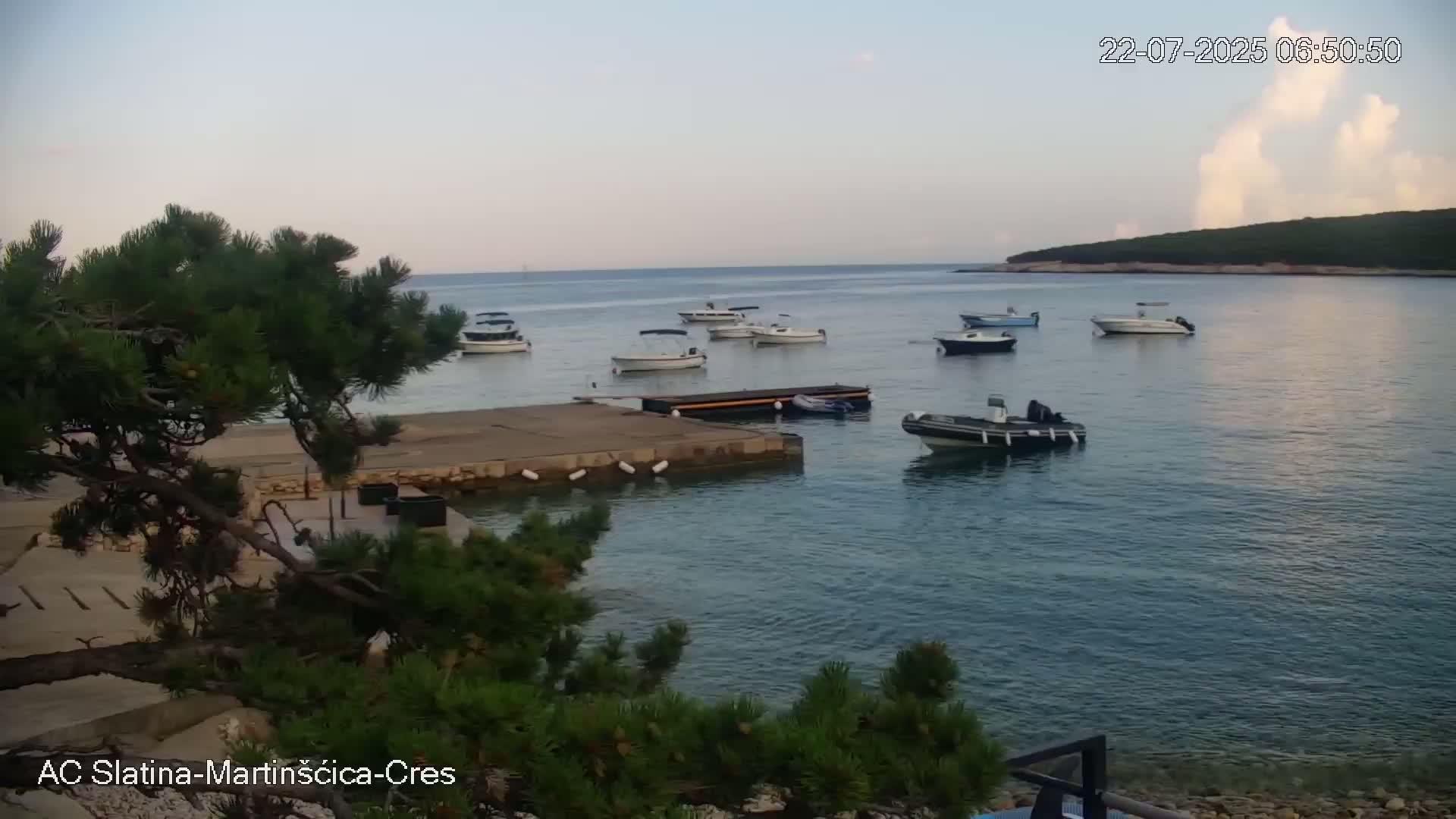 Otok Cres Island, Camp Plaza Slatina Beach Live Cam - Martinšćica, Cres, Primorje-Gorski Kotar, Croatia