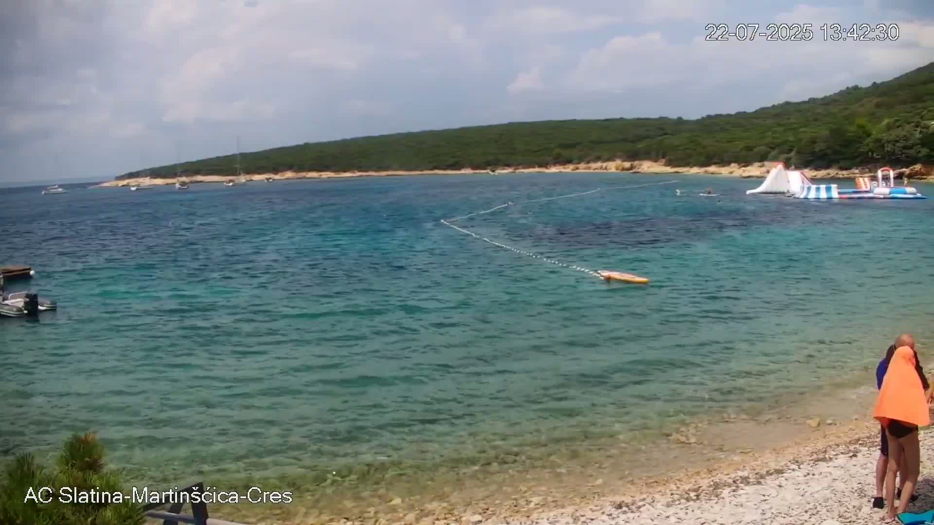 Otok Cres Island, Camp Plaza Slatina Beach Live Cam - Martinšćica, Cres, Primorje-Gorski Kotar, Croatia