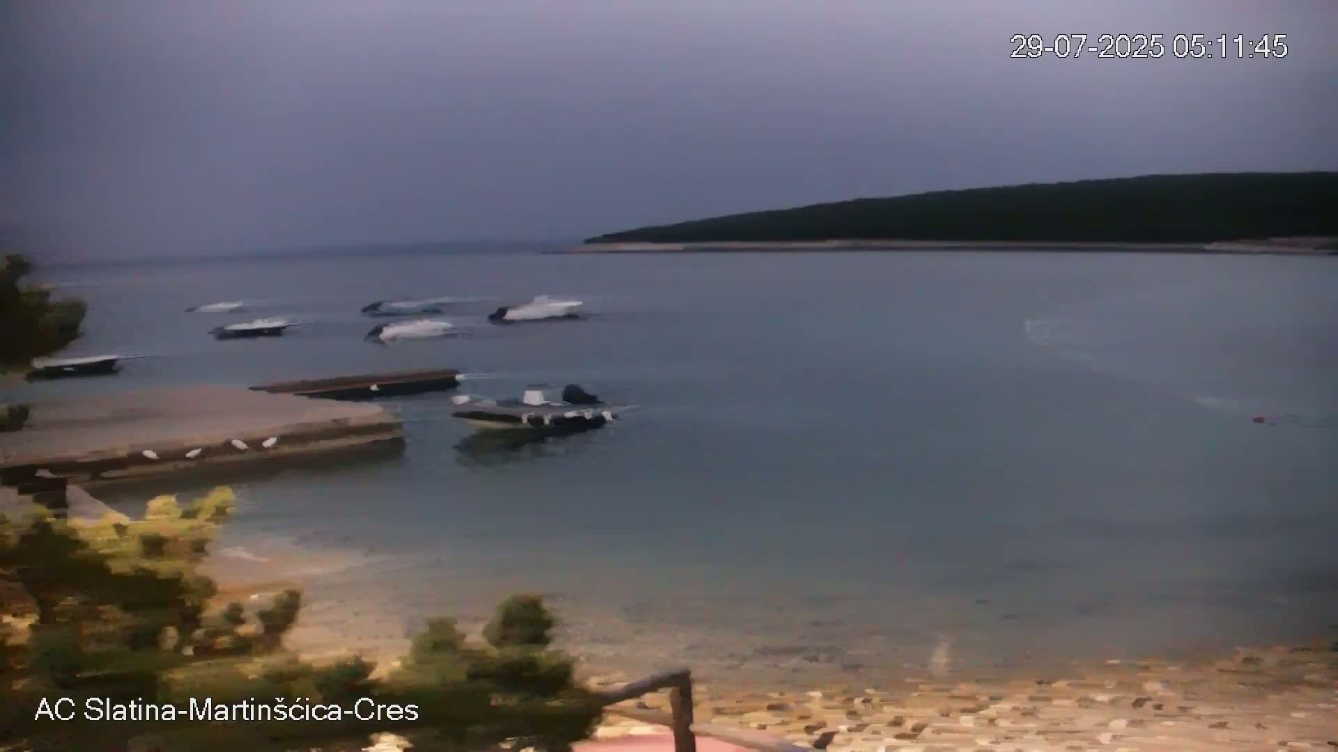Otok Cres Island, Camp Plaza Slatina Beach Live Cam - Martinšćica, Cres, Primorje-Gorski Kotar, Croatia