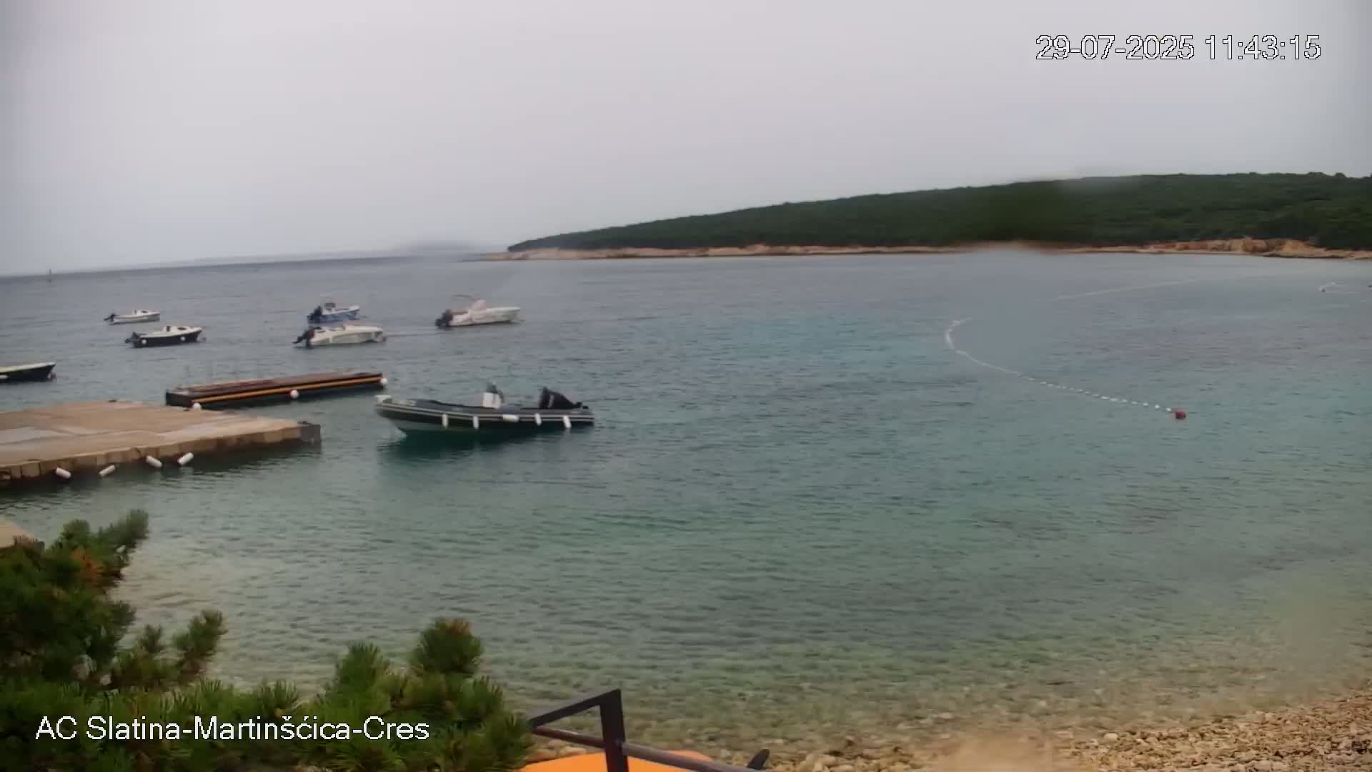 Otok Cres Island, Camp Plaza Slatina Beach Live Cam - Martinšćica, Cres, Primorje-Gorski Kotar, Croatia