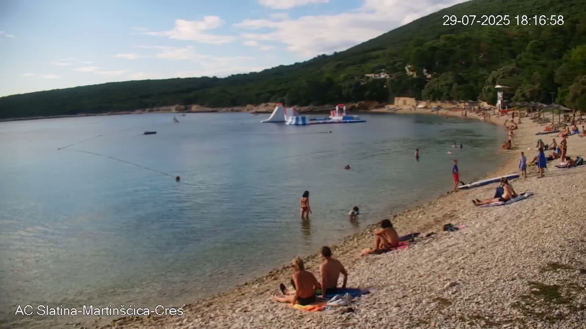 Otok Cres Island, Camp Plaza Slatina Beach Live Cam - Martinšćica, Cres, Primorje-Gorski Kotar, Croatia
