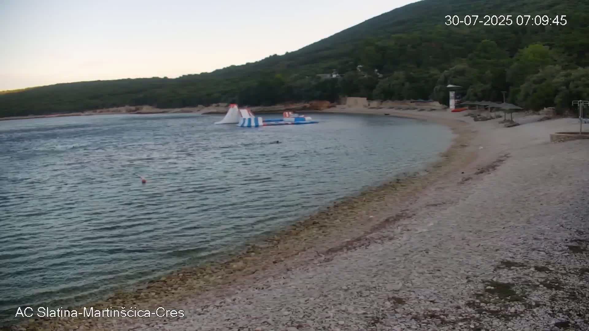 Otok Cres Island, Camp Plaza Slatina Beach Live Cam - Martinšćica, Cres, Primorje-Gorski Kotar, Croatia