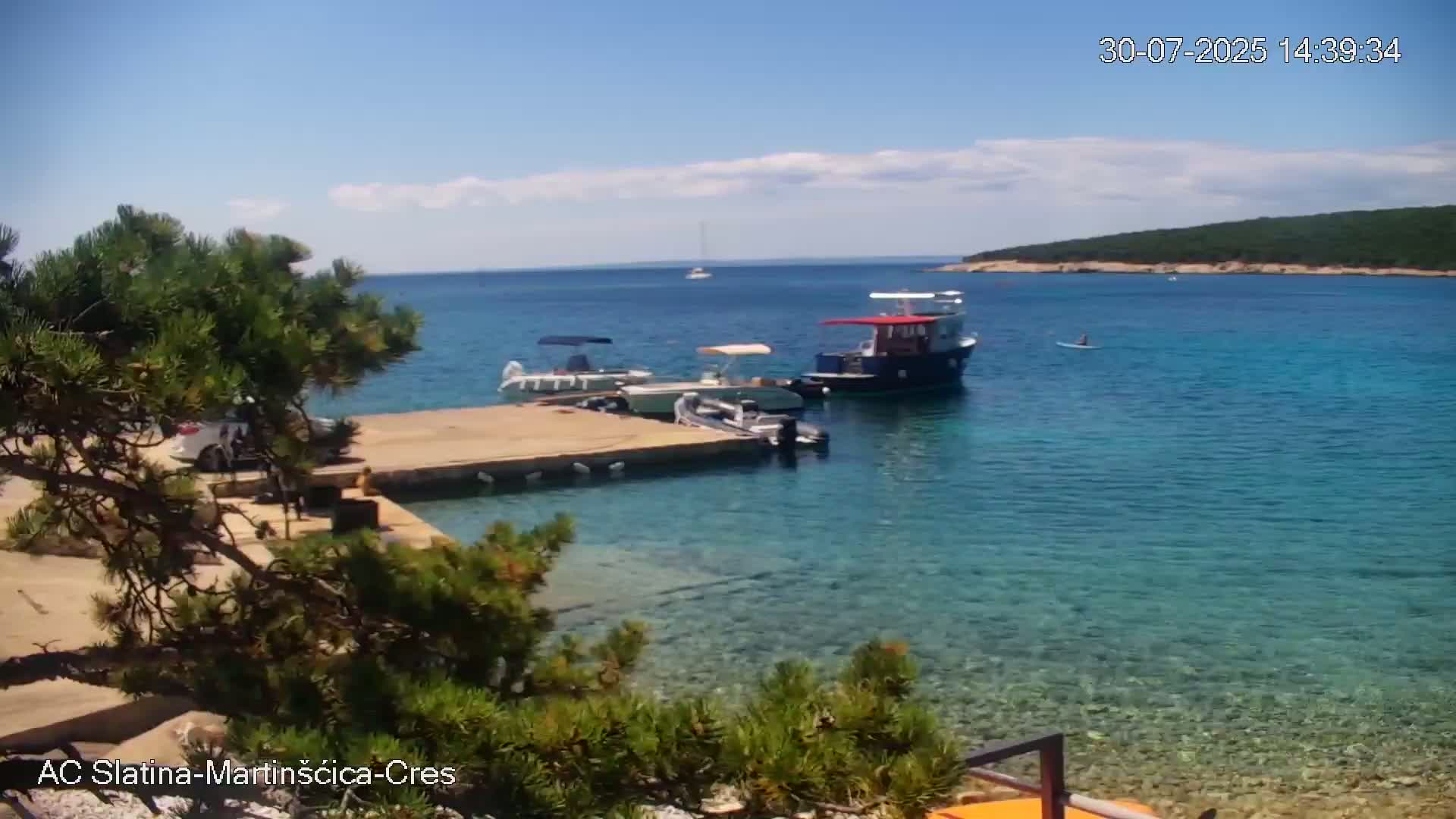 Otok Cres Island, Camp Plaza Slatina Beach Live Cam - Martinšćica, Cres, Primorje-Gorski Kotar, Croatia