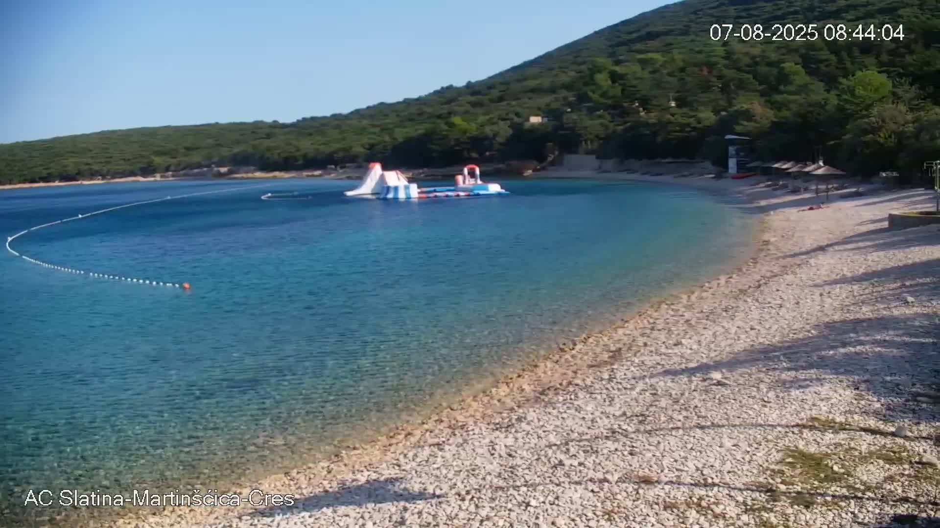 Otok Cres Island, Camp Plaza Slatina Beach Live Cam - Martinšćica, Cres, Primorje-Gorski Kotar, Croatia