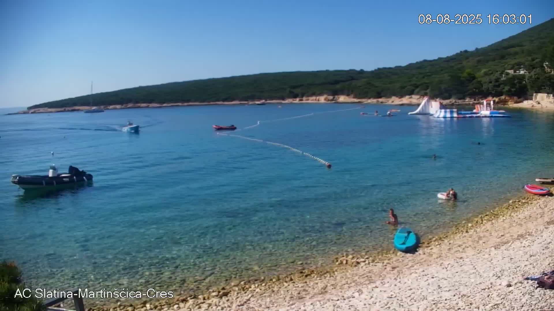 Otok Cres Island, Camp Plaza Slatina Beach Live Cam - Martinšćica, Cres, Primorje-Gorski Kotar, Croatia