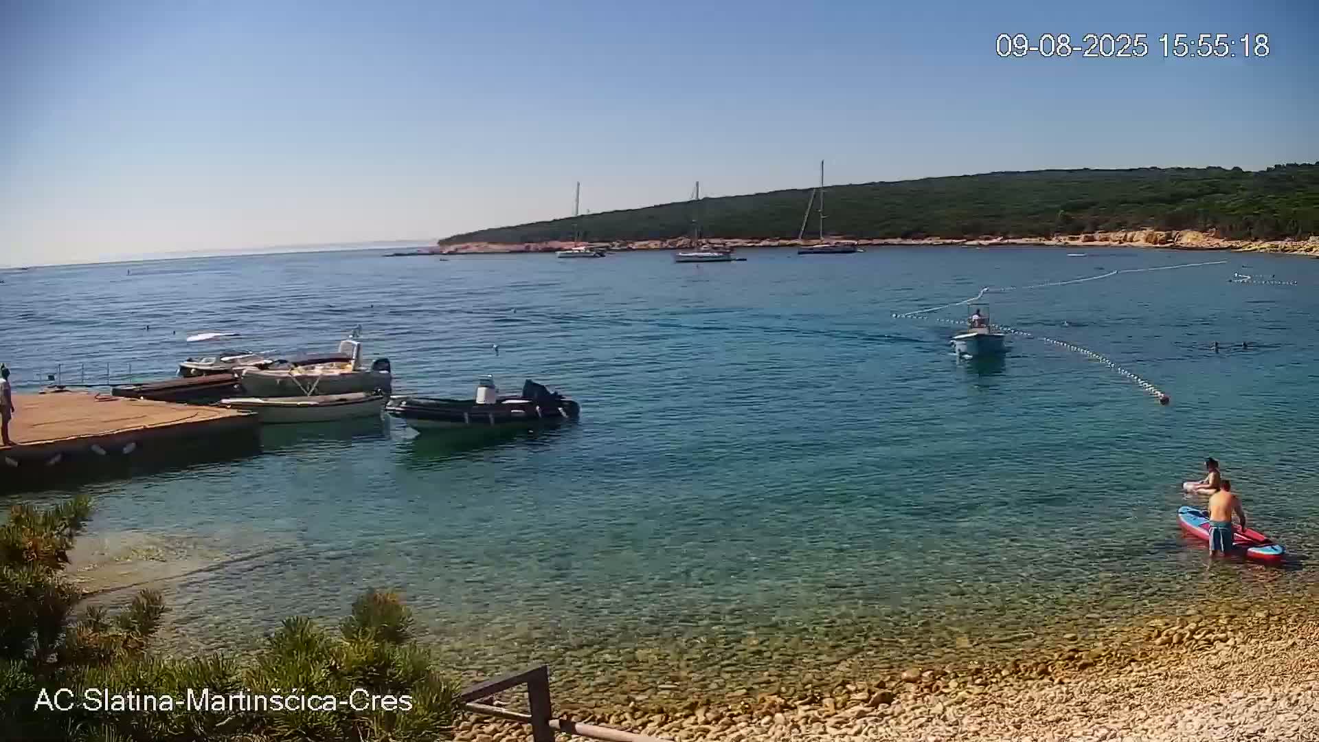 Otok Cres Island, Camp Plaza Slatina Beach Live Cam - Martinšćica, Cres, Primorje-Gorski Kotar, Croatia