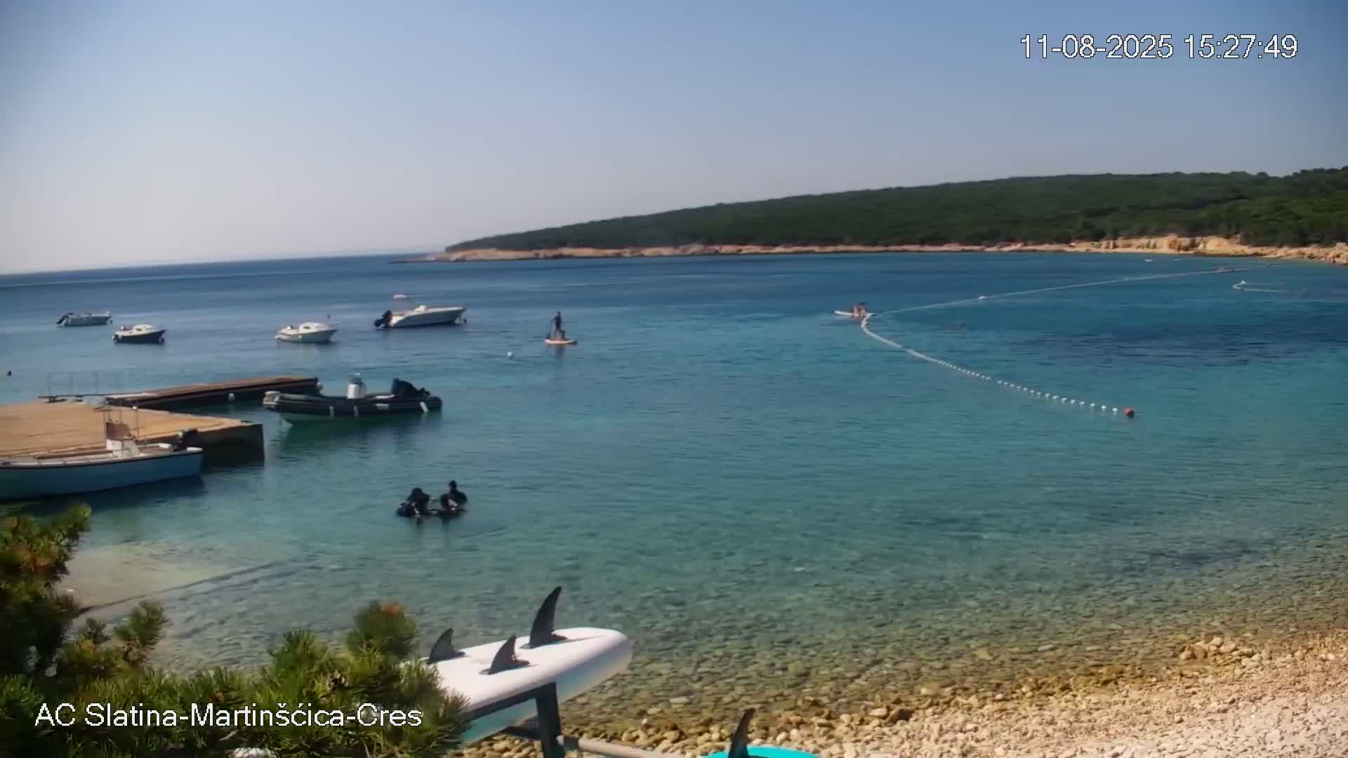 Otok Cres Island, Camp Plaza Slatina Beach Live Cam - Martinšćica, Cres, Primorje-Gorski Kotar, Croatia