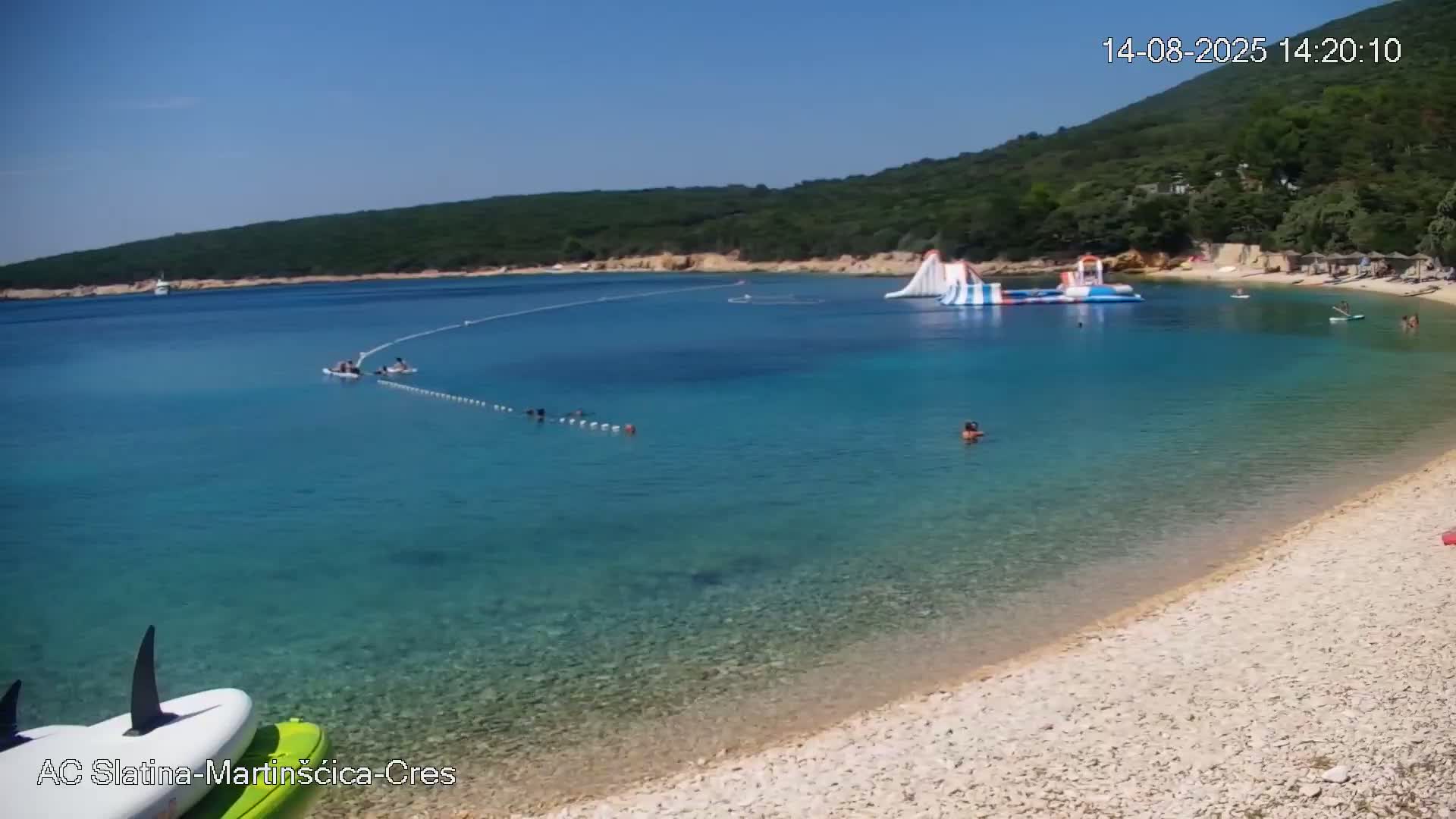 Otok Cres Island, Camp Plaza Slatina Beach Live Cam - Martinšćica, Cres, Primorje-Gorski Kotar, Croatia