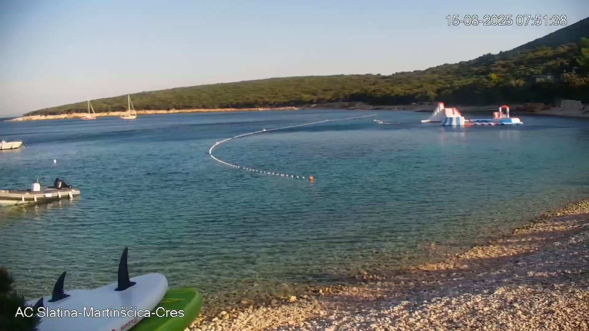 Otok Cres Island, Camp Plaza Slatina Beach Live Cam - Martinšćica, Cres, Primorje-Gorski Kotar, Croatia