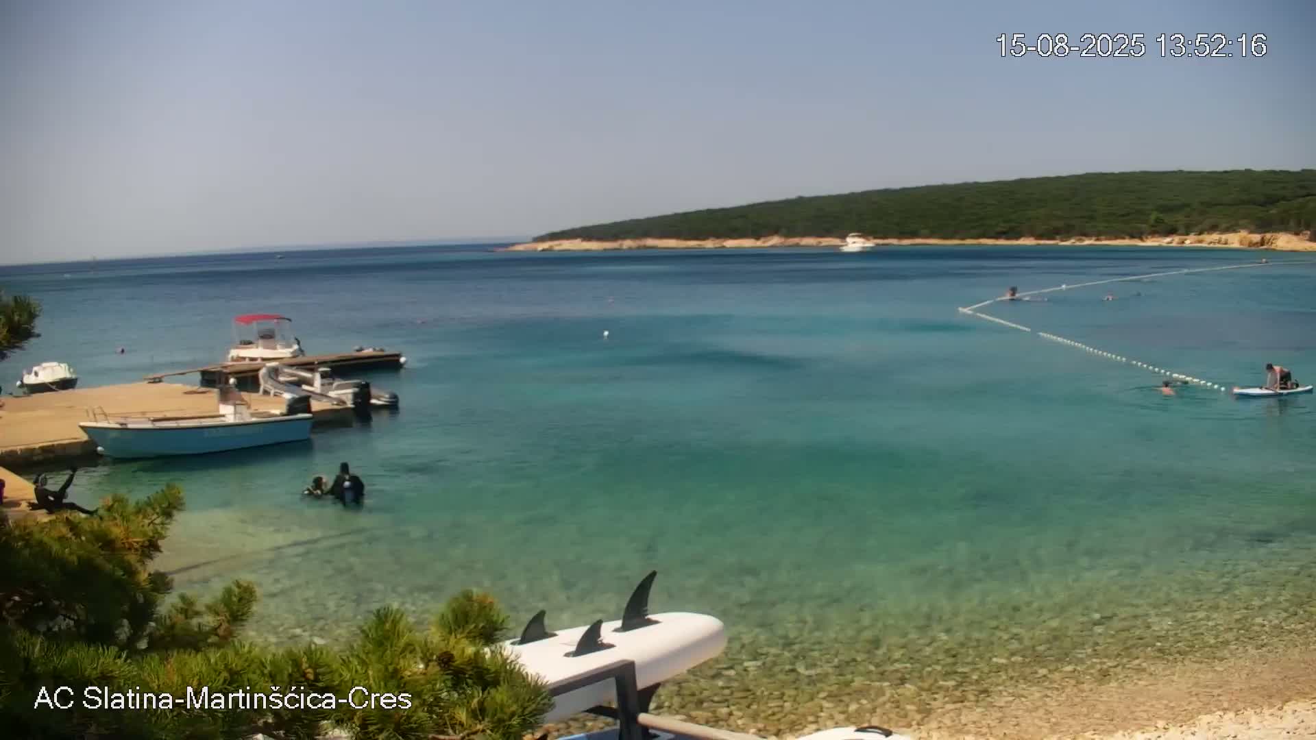 Otok Cres Island, Camp Plaza Slatina Beach Live Cam - Martinšćica, Cres, Primorje-Gorski Kotar, Croatia