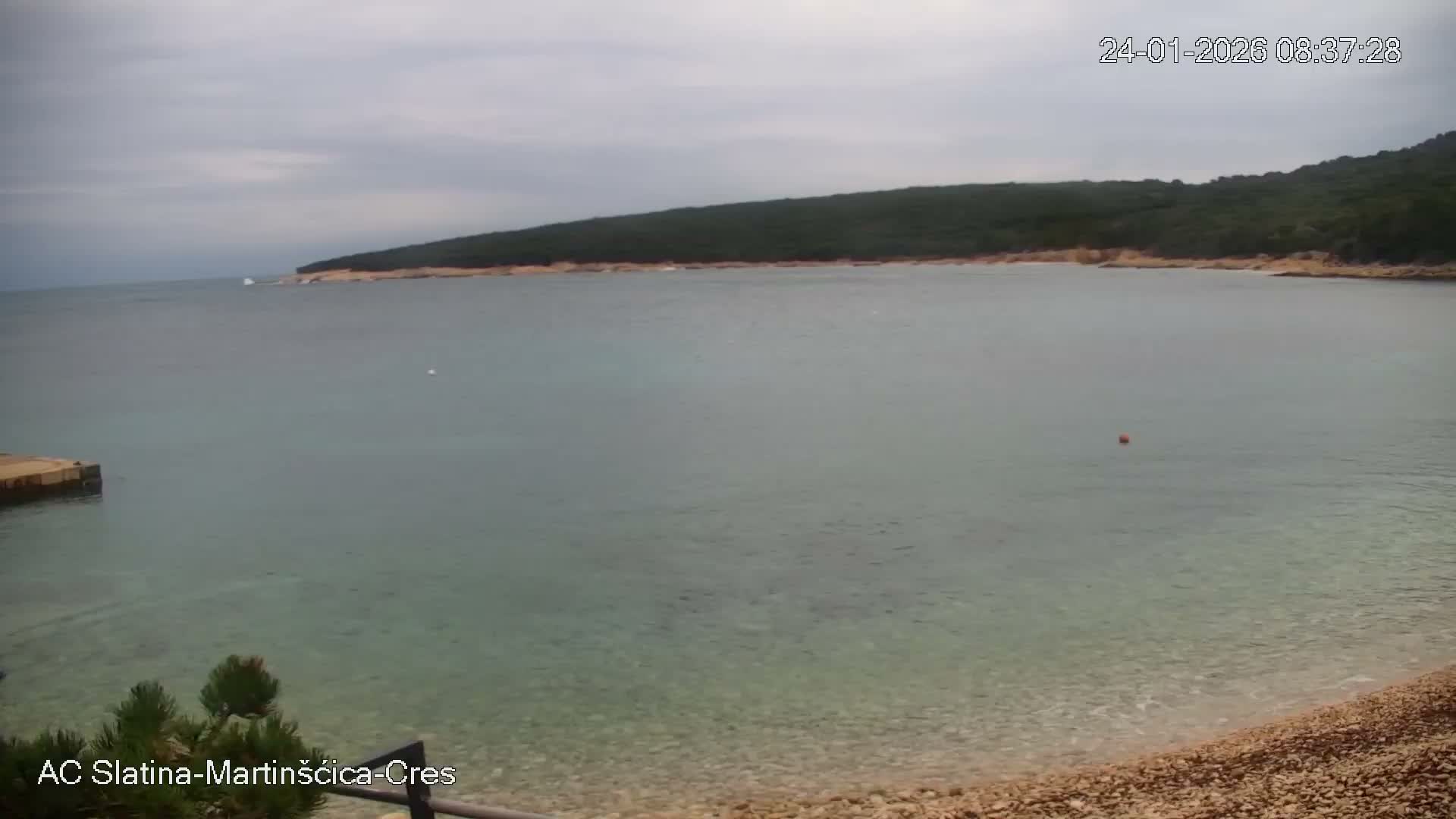 Otok Cres Island, Camp Plaza Slatina Beach Live Cam - Martinšćica, Cres, Primorje-Gorski Kotar, Croatia