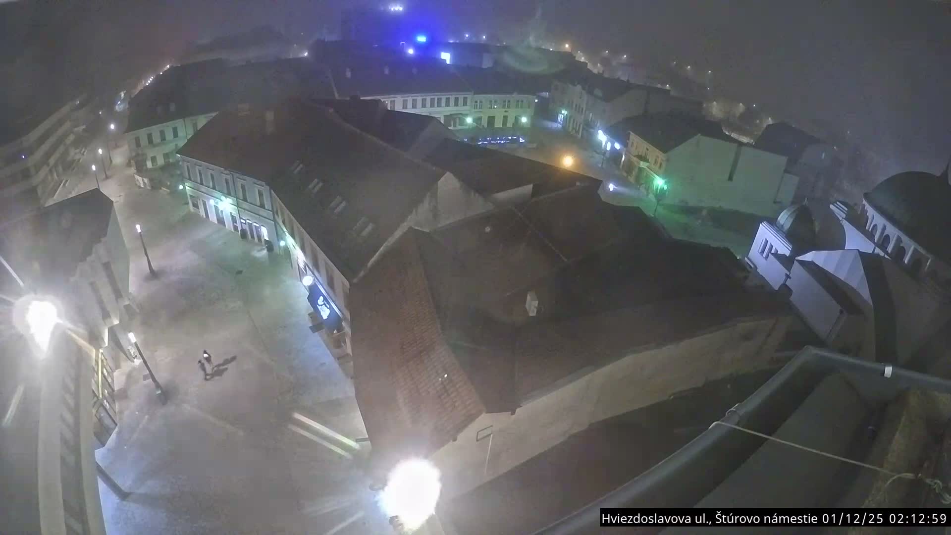 Trenčín Hviezdoslavova ul. Street &. Štúrovo Námestie Square West View Skyline Live Cam -  Trencin, Okres Trencin, Slovakia