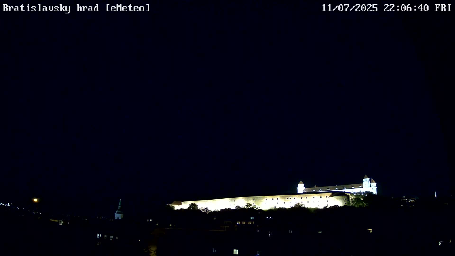 Bratislava, Bratislavský hrad (Bratislava Castle) South View Live Cam - Stare Mesto, Okres Bratislava I, Bratislava, Slovakia
