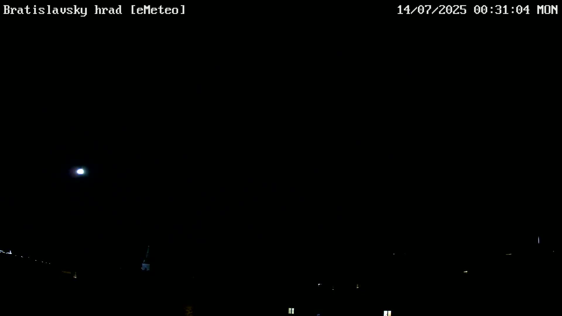 Bratislava, Bratislavský hrad (Bratislava Castle) South View Live Cam - Stare Mesto, Okres Bratislava I, Bratislava, Slovakia