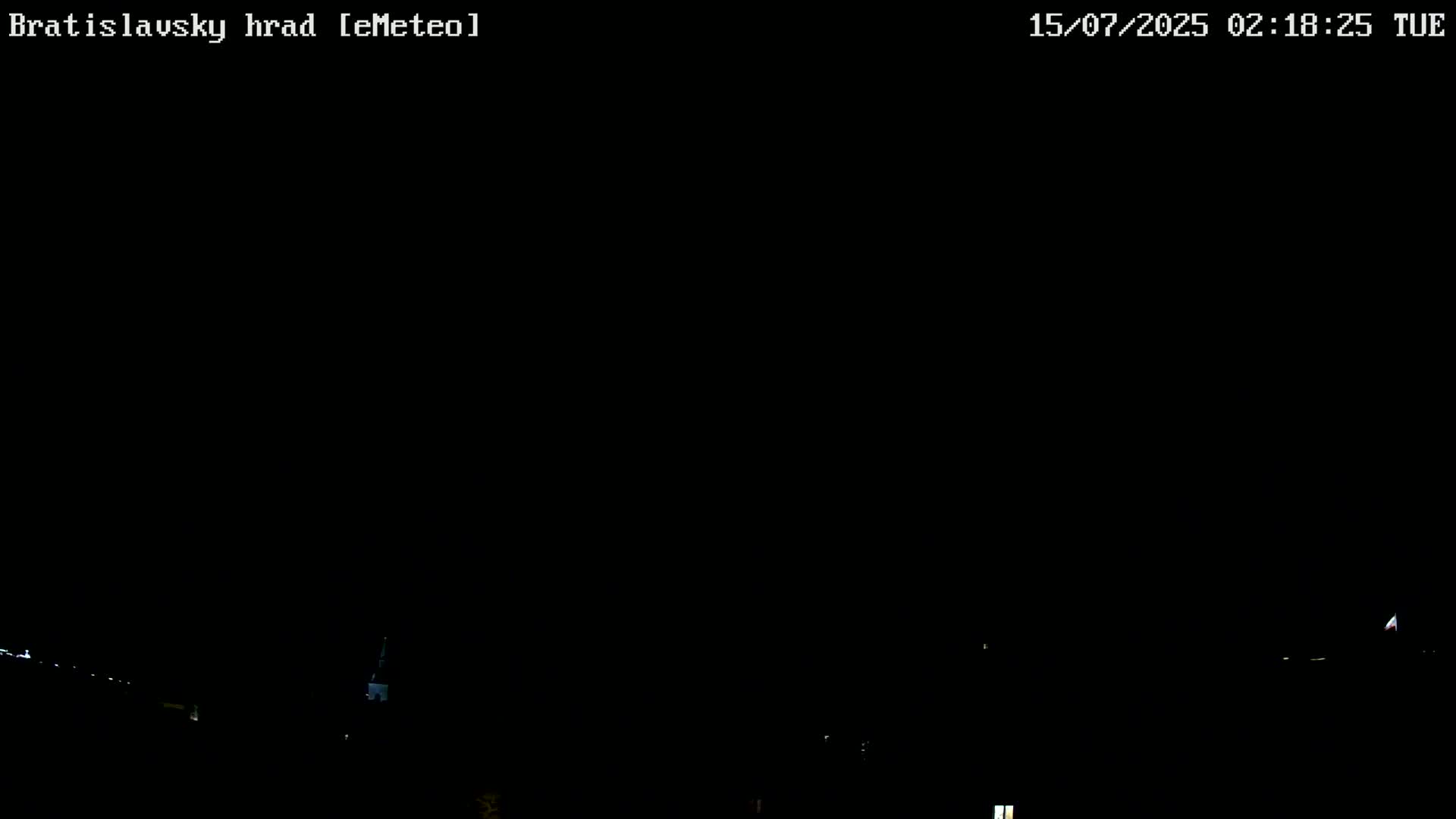 Bratislava, Bratislavský hrad (Bratislava Castle) South View Live Cam - Stare Mesto, Okres Bratislava I, Bratislava, Slovakia