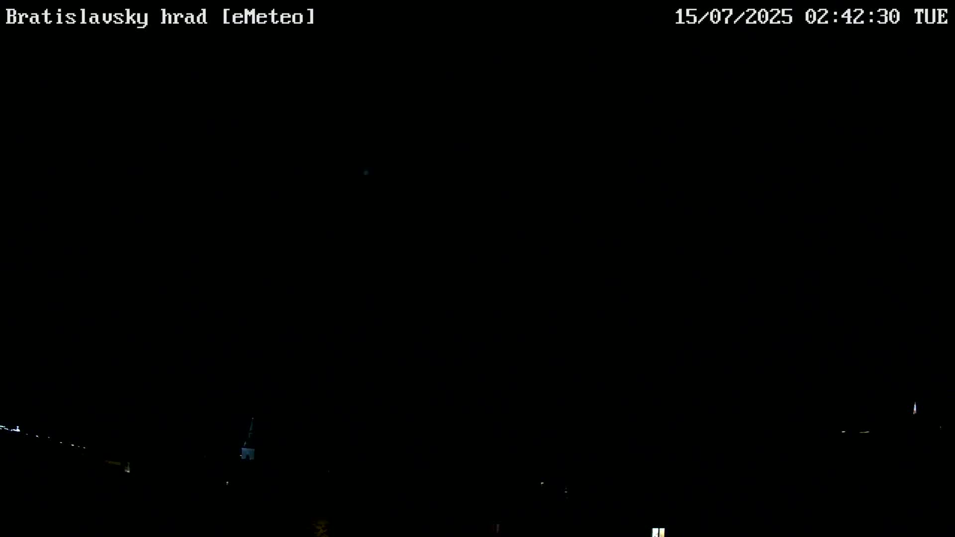 Bratislava, Bratislavský hrad (Bratislava Castle) South View Live Cam - Stare Mesto, Okres Bratislava I, Bratislava, Slovakia