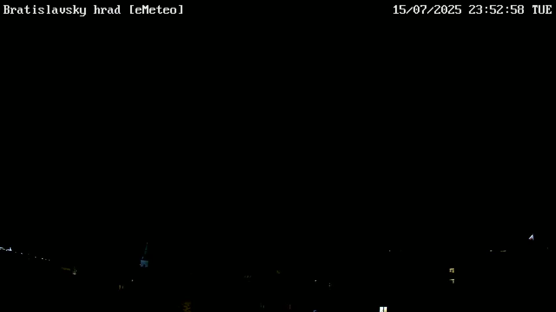 Bratislava, Bratislavský hrad (Bratislava Castle) South View Live Cam - Stare Mesto, Okres Bratislava I, Bratislava, Slovakia