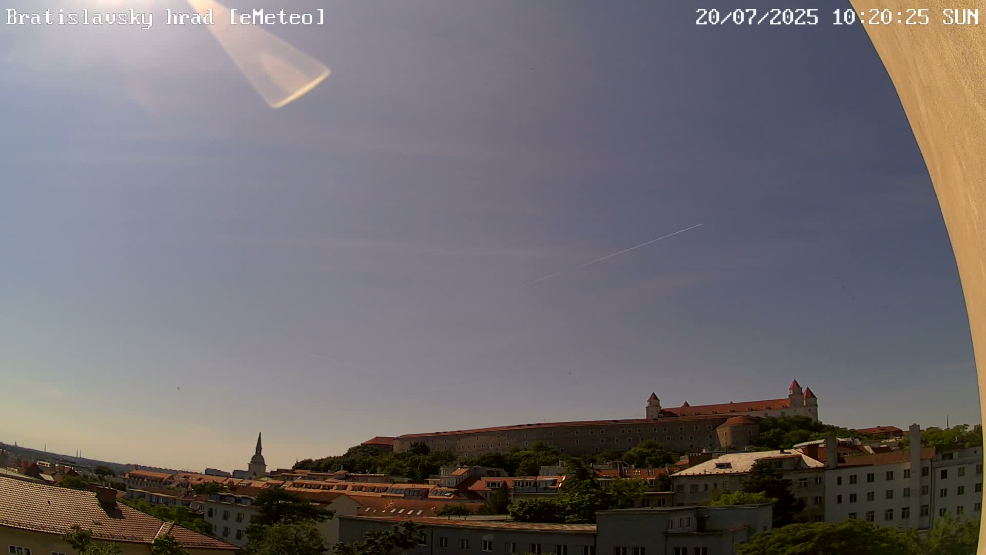 Bratislava, Bratislavský hrad (Bratislava Castle) South View Live Cam - Stare Mesto, Okres Bratislava I, Bratislava, Slovakia