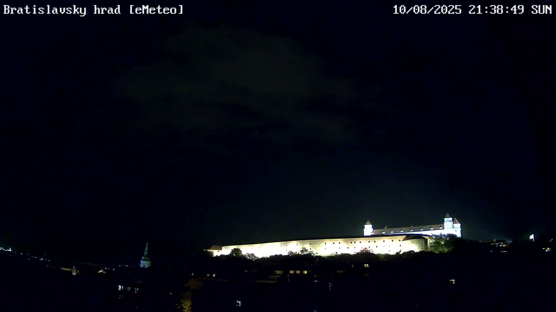 Bratislava, Bratislavský hrad (Bratislava Castle) South View Live Cam - Stare Mesto, Okres Bratislava I, Bratislava, Slovakia