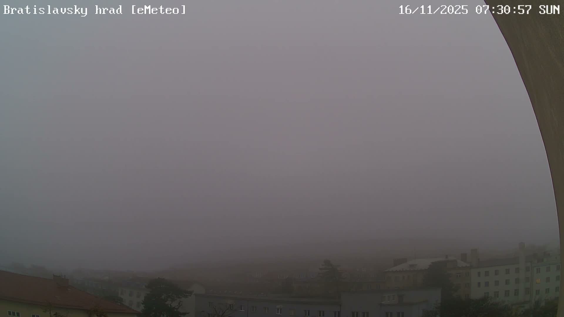 Bratislava, Bratislavský hrad (Bratislava Castle) South View Live Cam - Stare Mesto, Okres Bratislava I, Bratislava, Slovakia