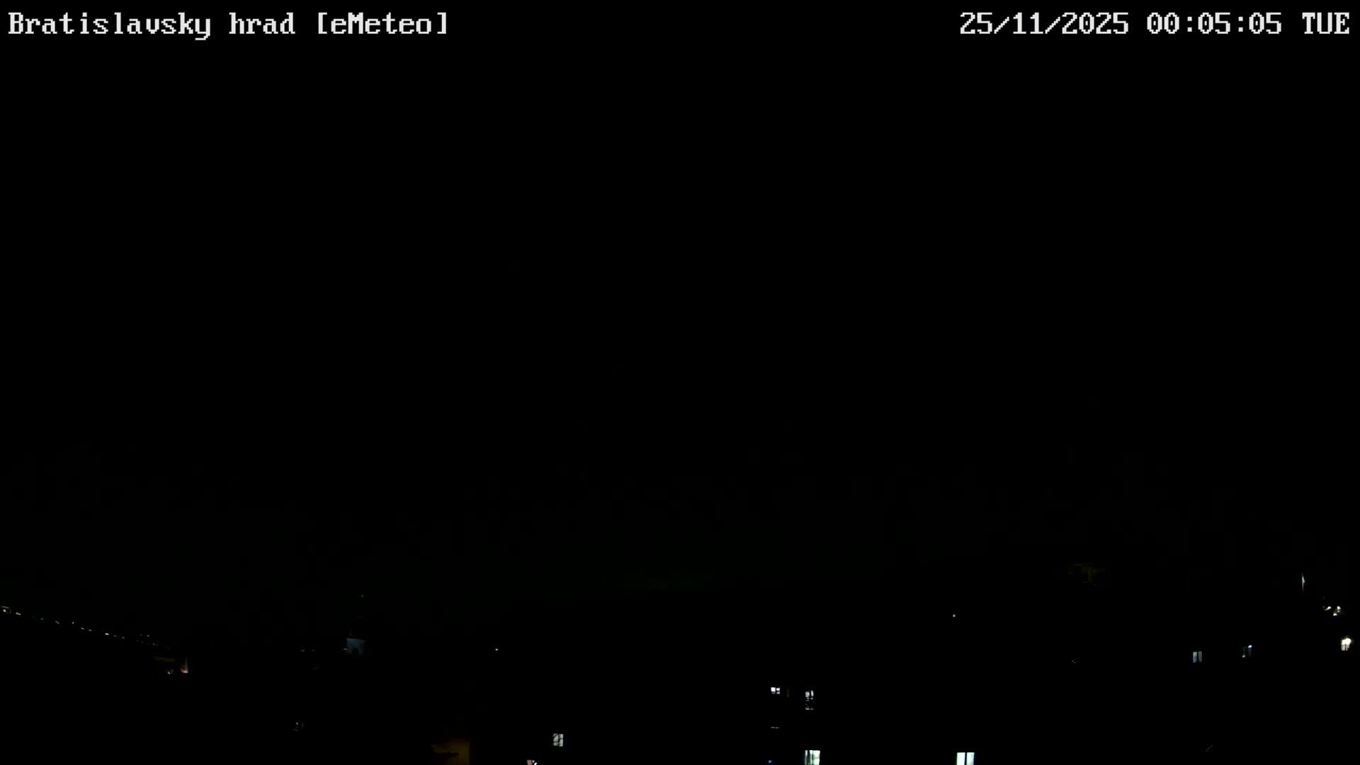 Bratislava, Bratislavský hrad (Bratislava Castle) South View Live Cam - Stare Mesto, Okres Bratislava I, Bratislava, Slovakia