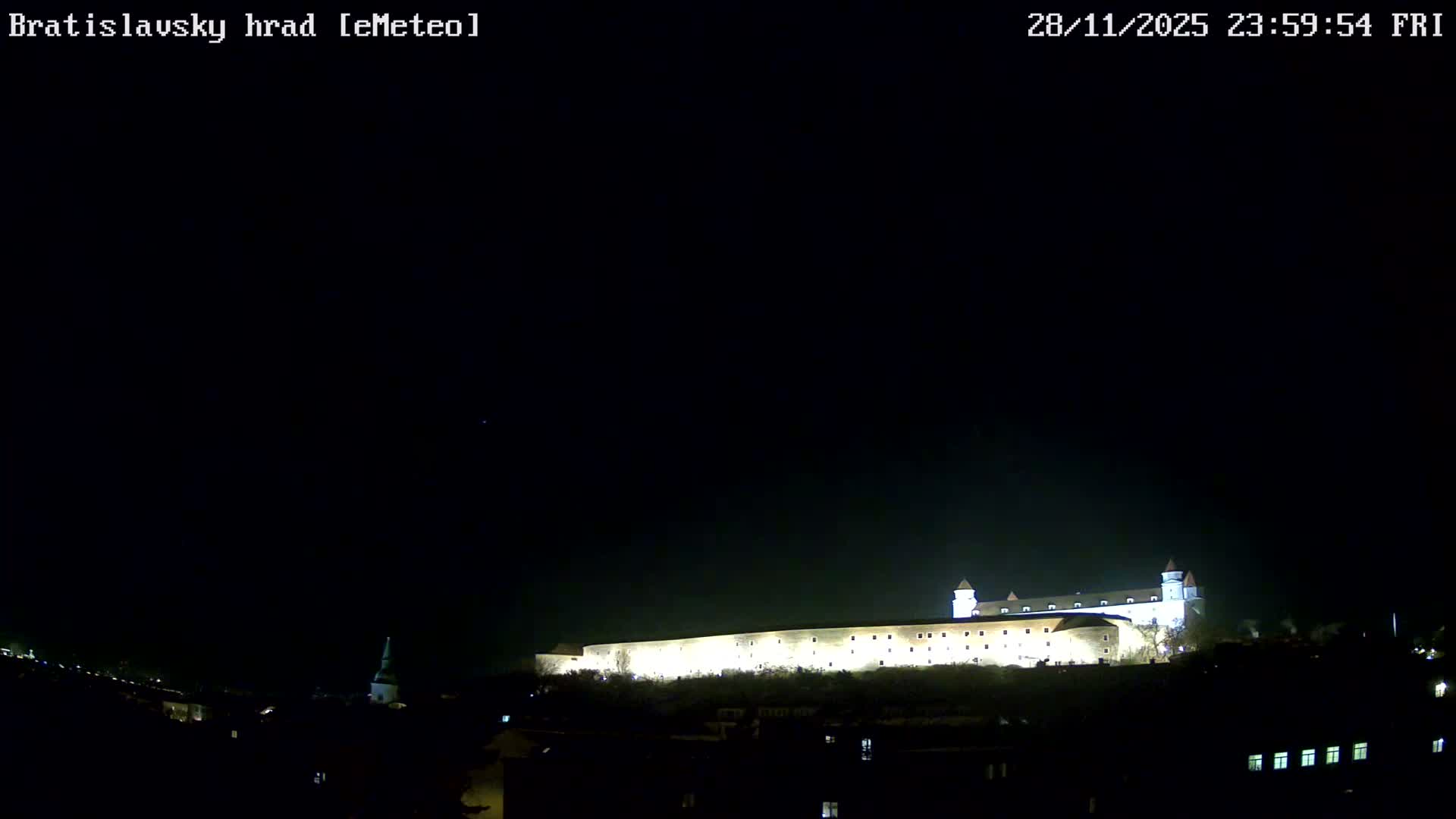Bratislava, Bratislavský hrad (Bratislava Castle) South View Live Cam - Stare Mesto, Okres Bratislava I, Bratislava, Slovakia