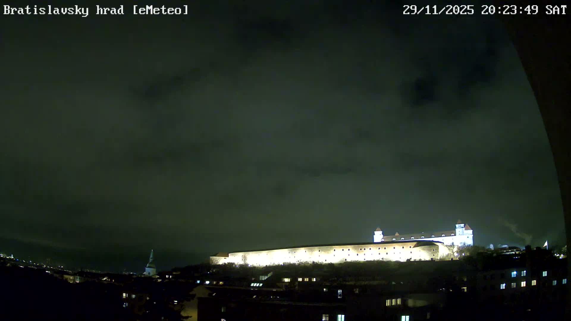 Bratislava, Bratislavský hrad (Bratislava Castle) South View Live Cam - Stare Mesto, Okres Bratislava I, Bratislava, Slovakia