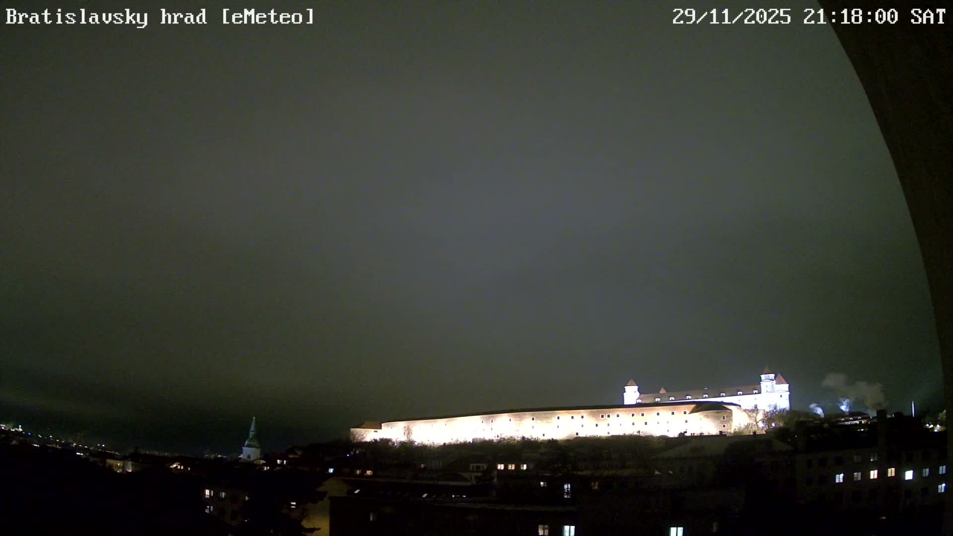 Bratislava, Bratislavský hrad (Bratislava Castle) South View Live Cam - Stare Mesto, Okres Bratislava I, Bratislava, Slovakia