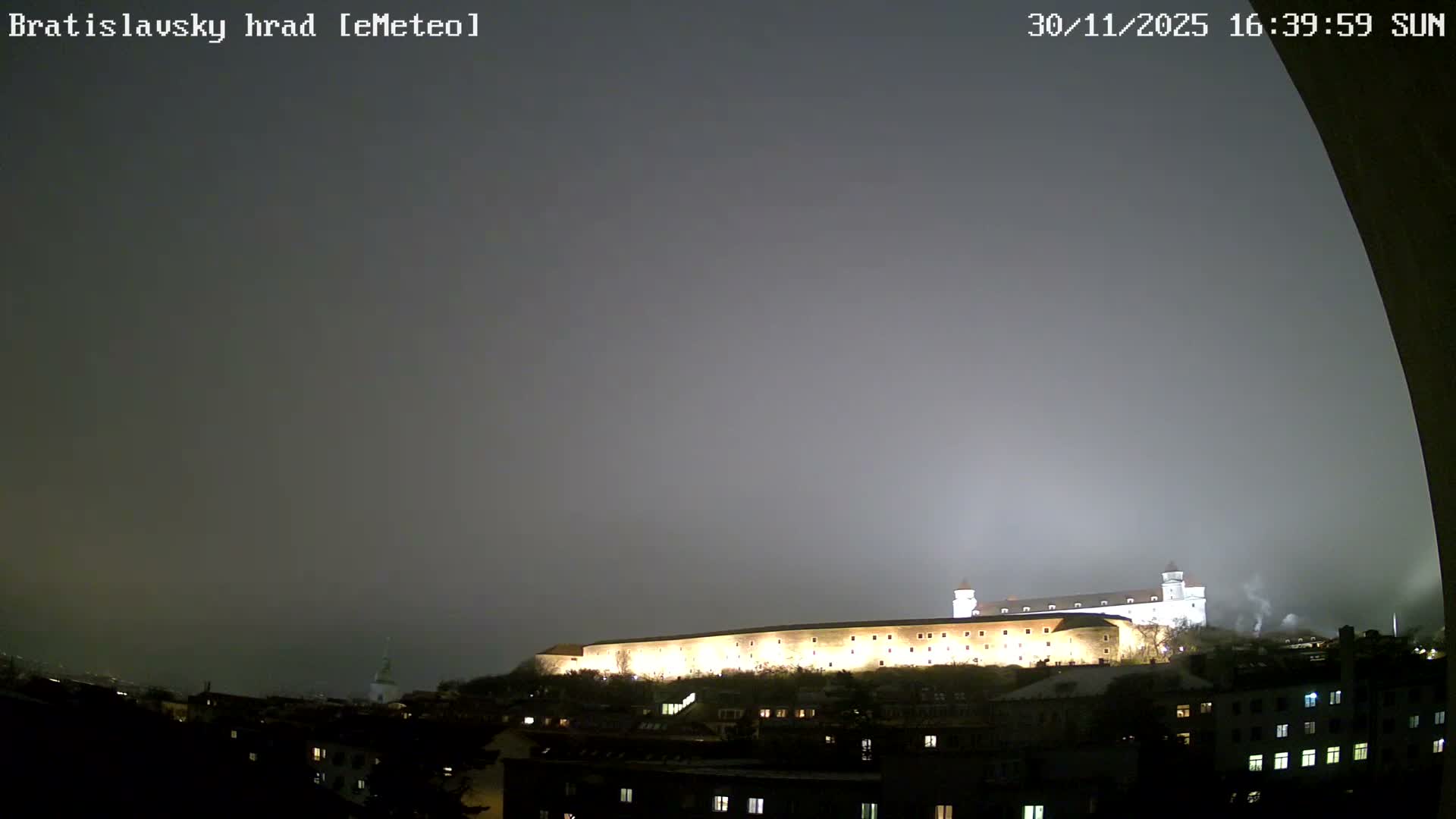 Bratislava, Bratislavský hrad (Bratislava Castle) South View Live Cam - Stare Mesto, Okres Bratislava I, Bratislava, Slovakia