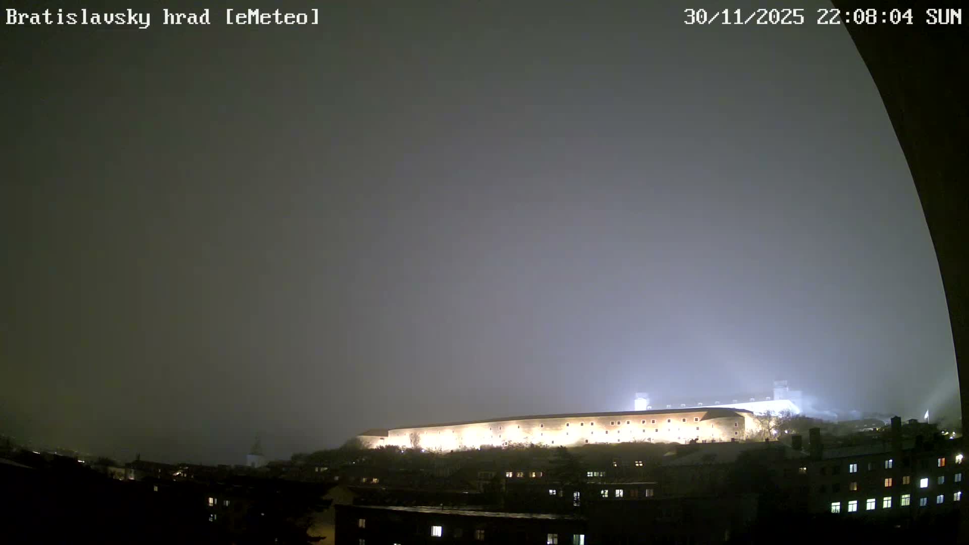 Bratislava, Bratislavský hrad (Bratislava Castle) South View Live Cam - Stare Mesto, Okres Bratislava I, Bratislava, Slovakia