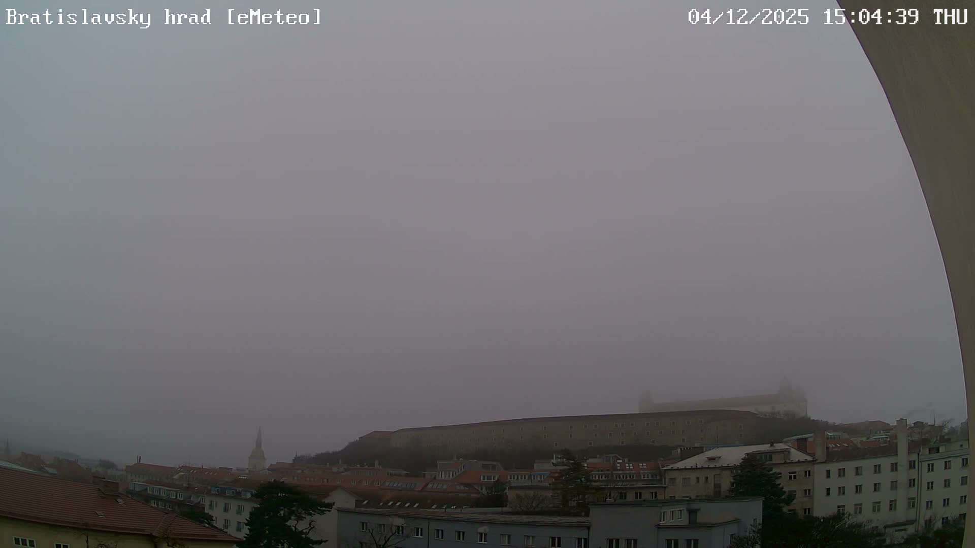 Bratislava, Bratislavský hrad (Bratislava Castle) South View Live Cam - Stare Mesto, Okres Bratislava I, Bratislava, Slovakia