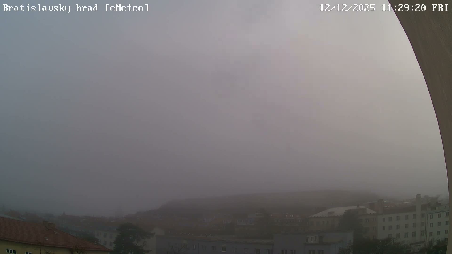 Bratislava, Bratislavský hrad (Bratislava Castle) South View Live Cam - Stare Mesto, Okres Bratislava I, Bratislava, Slovakia