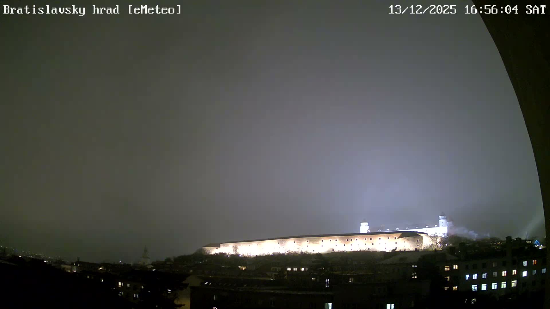 Bratislava, Bratislavský hrad (Bratislava Castle) South View Live Cam - Stare Mesto, Okres Bratislava I, Bratislava, Slovakia