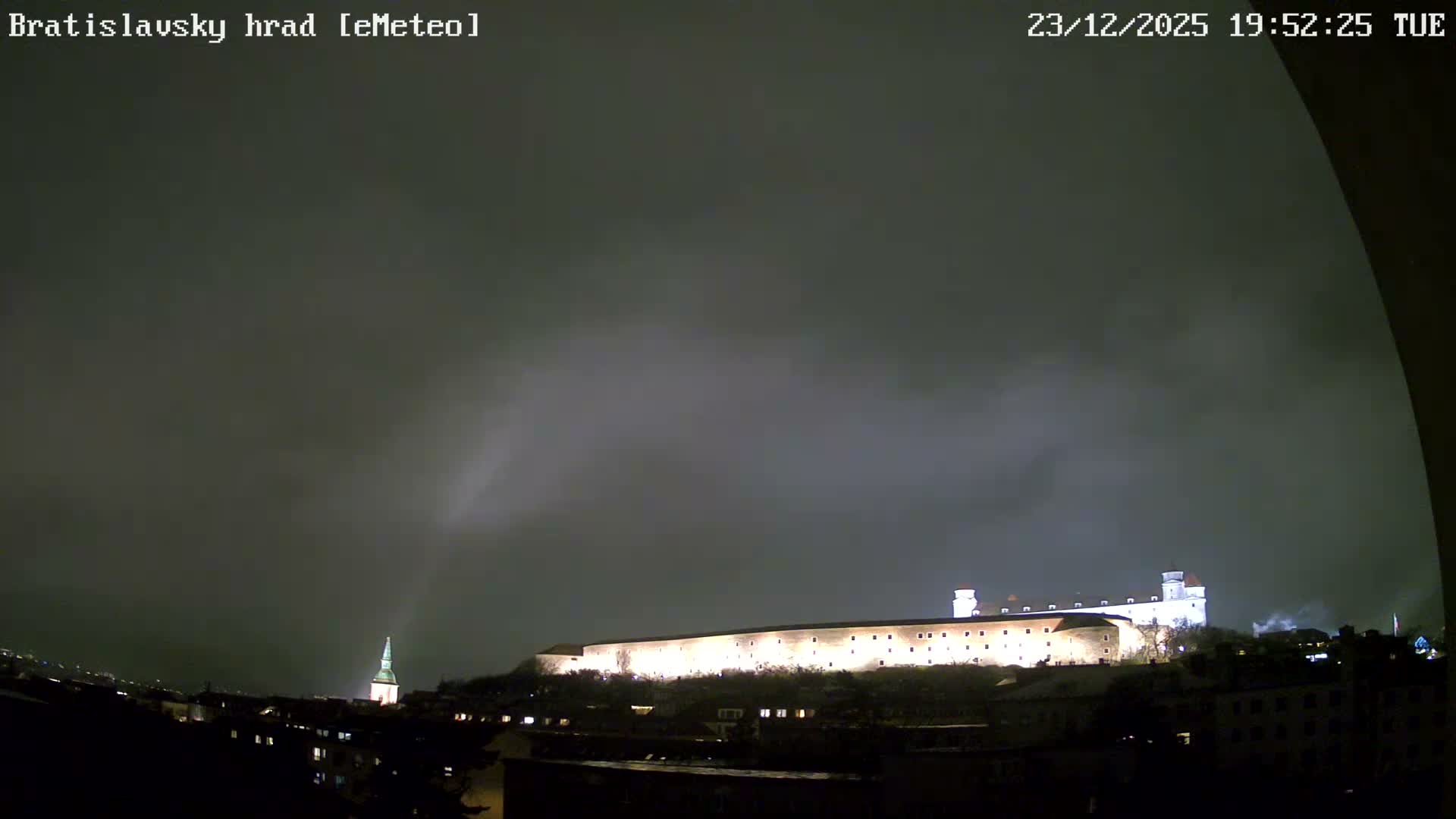 Bratislava, Bratislavský hrad (Bratislava Castle) South View Live Cam - Stare Mesto, Okres Bratislava I, Bratislava, Slovakia