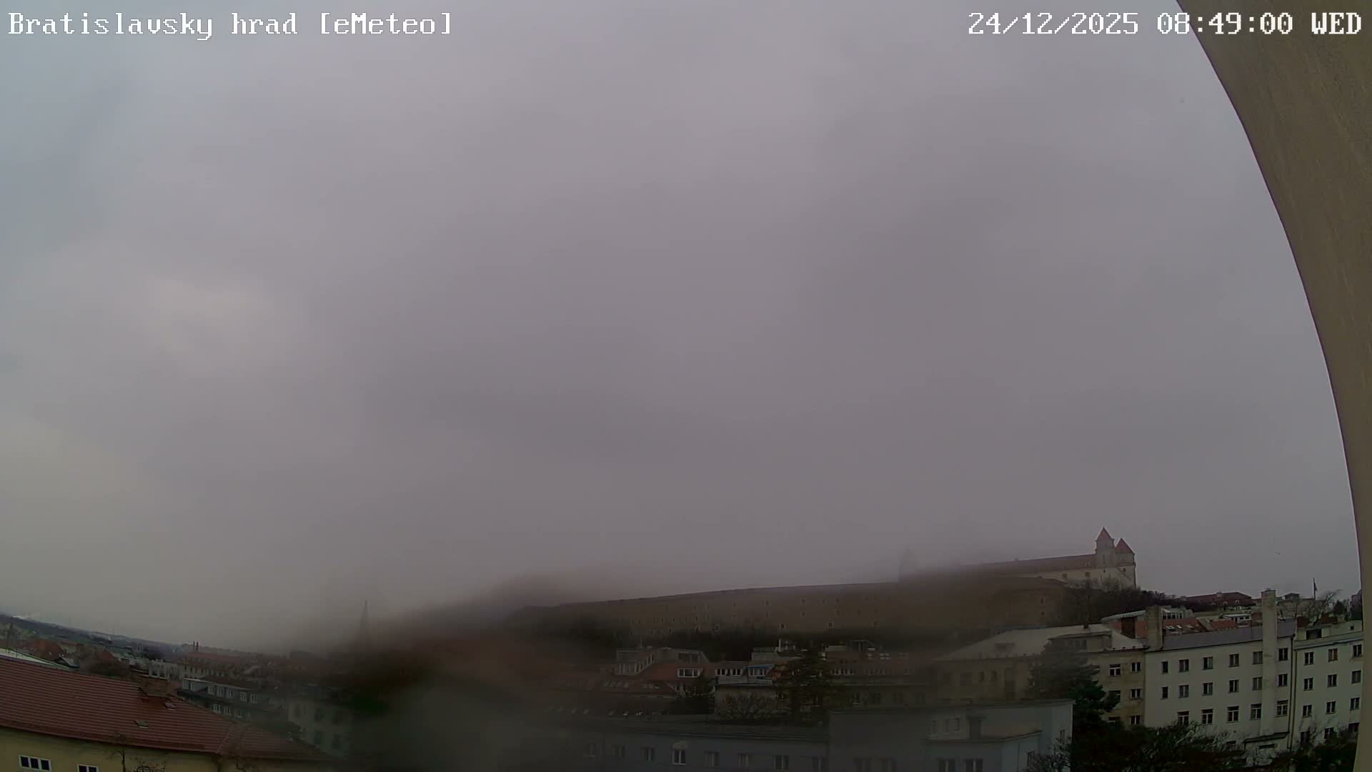 Bratislava, Bratislavský hrad (Bratislava Castle) South View Live Cam - Stare Mesto, Okres Bratislava I, Bratislava, Slovakia