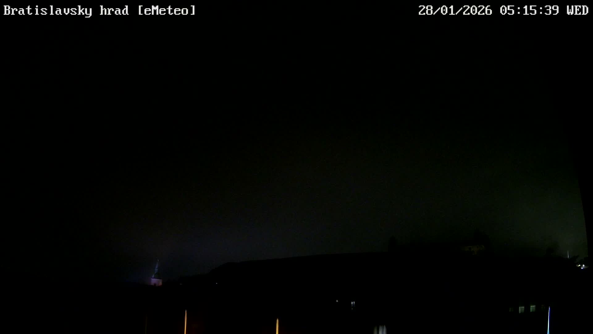 Bratislava, Bratislavský hrad (Bratislava Castle) South View Live Cam - Stare Mesto, Okres Bratislava I, Bratislava, Slovakia