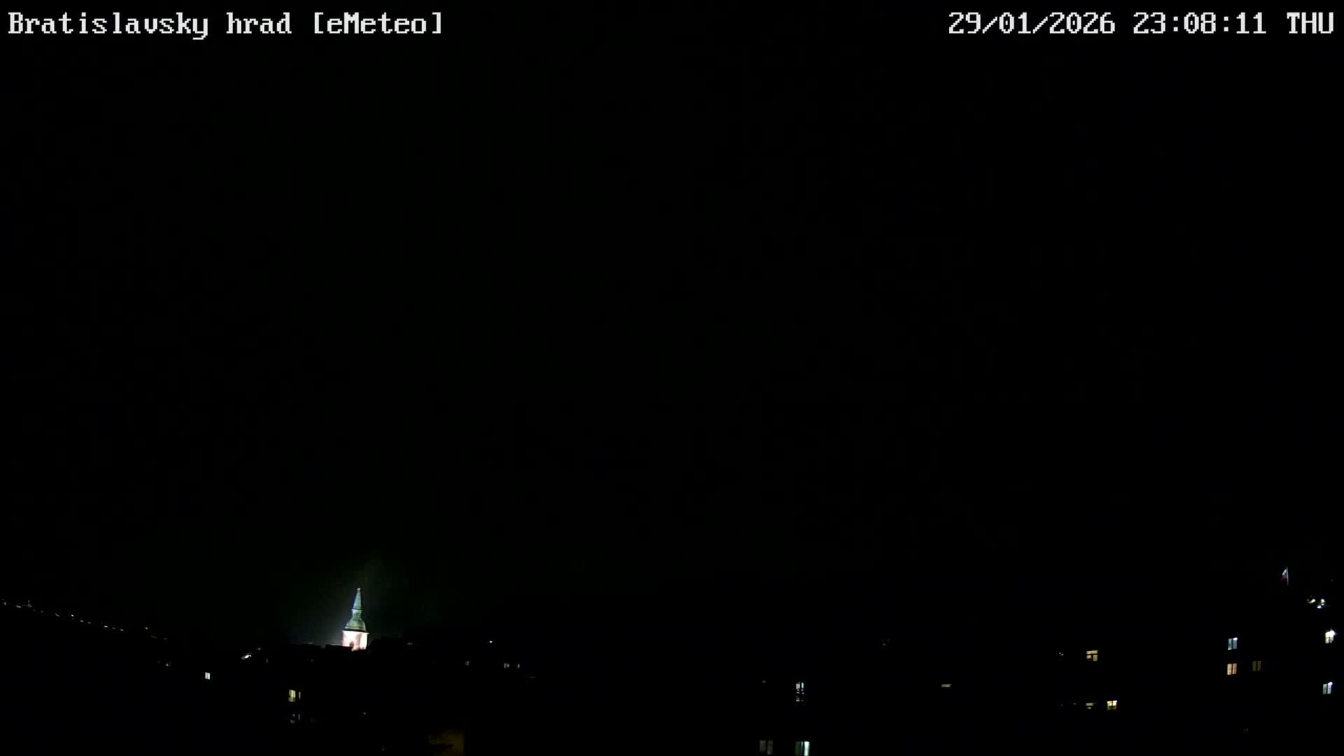 Bratislava, Bratislavský hrad (Bratislava Castle) South View Live Cam - Stare Mesto, Okres Bratislava I, Bratislava, Slovakia