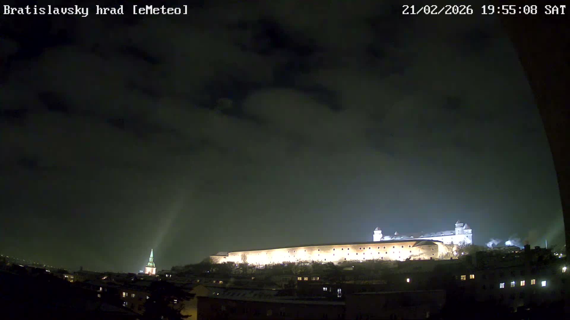 Bratislava, Bratislavský hrad (Bratislava Castle) South View Live Cam - Stare Mesto, Okres Bratislava I, Bratislava, Slovakia