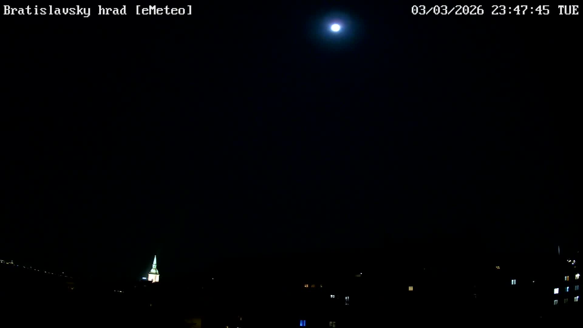 Bratislava, Bratislavský hrad (Bratislava Castle) South View Live Cam - Stare Mesto, Okres Bratislava I, Bratislava, Slovakia